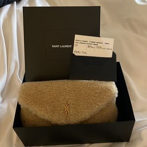 YSL sherpa clutch